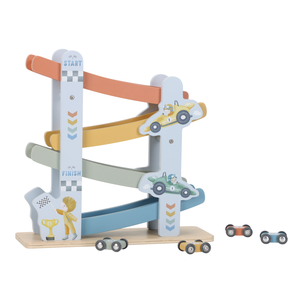 Little Dutch Blaue Holzautobahn Holz Autos