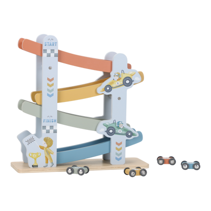 Little Dutch Blaue Holzautobahn Holz Autos