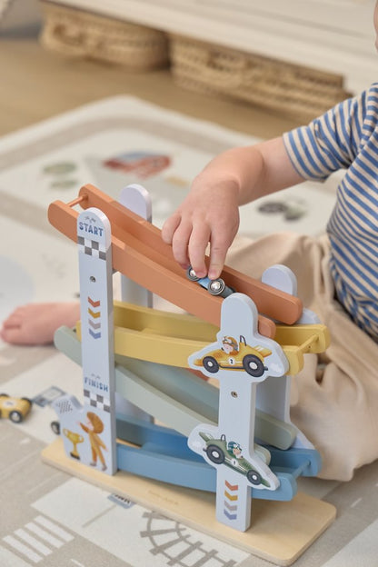 Little Dutch Blaue Holzautobahn Holz Autos
