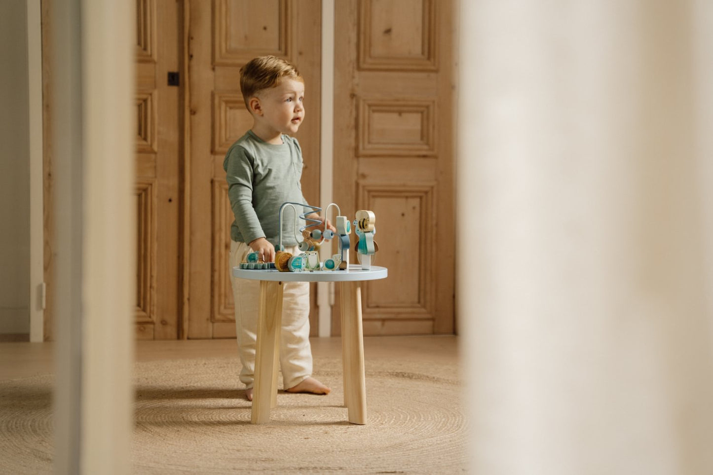 Little Dutch Blauer Aktivitätentisch Personalisierung Name Forest Friends