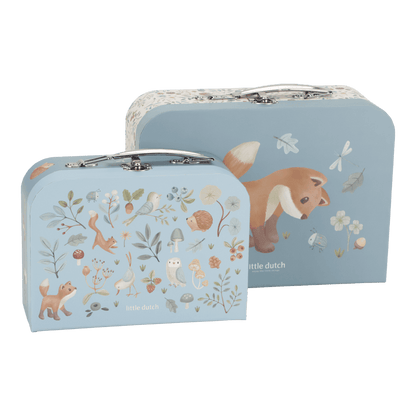 Little Dutch Blauer Koffer Set Forest Friends