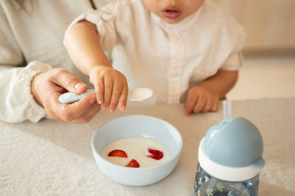 Little Dutch Fütterlöffel Mepal Mio 2-teilig blau - Forest Friends Babylöffel