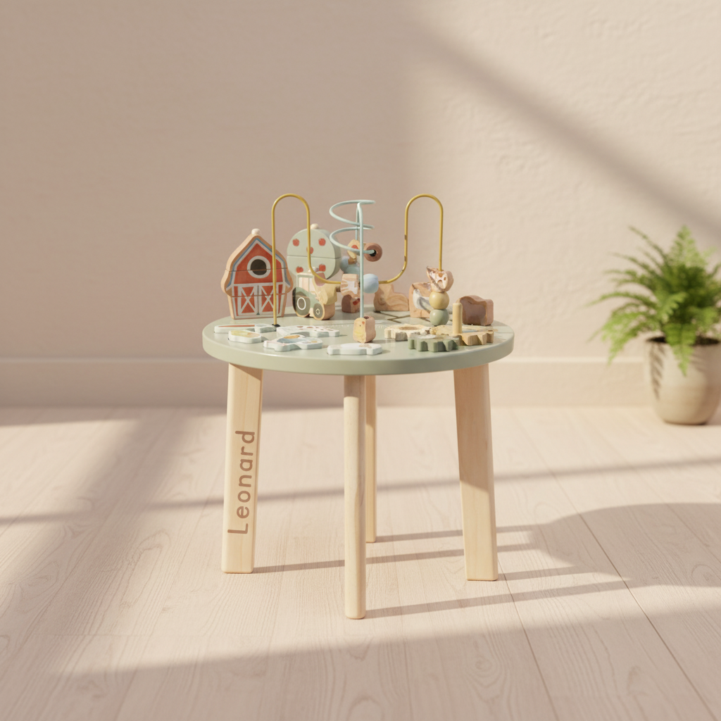 Little Dutch Grüner Aktivitäten Tisch Personalisierung Name Little Farm