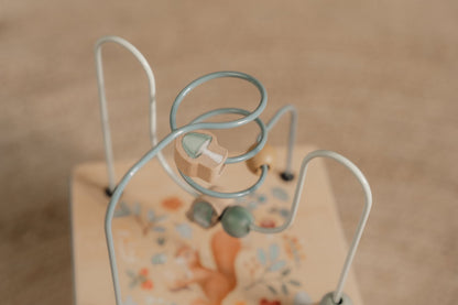 Little Dutch Holz Aktivitäten Motorik Würfel blau Personalisierung Taufe Forest Friends von der Seite