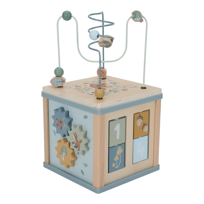Little Dutch Holz Aktivitäten Motorik Würfel blau - Forest Friends