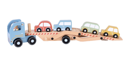 Little Dutch Holz Autotransporter FSC von der Seite