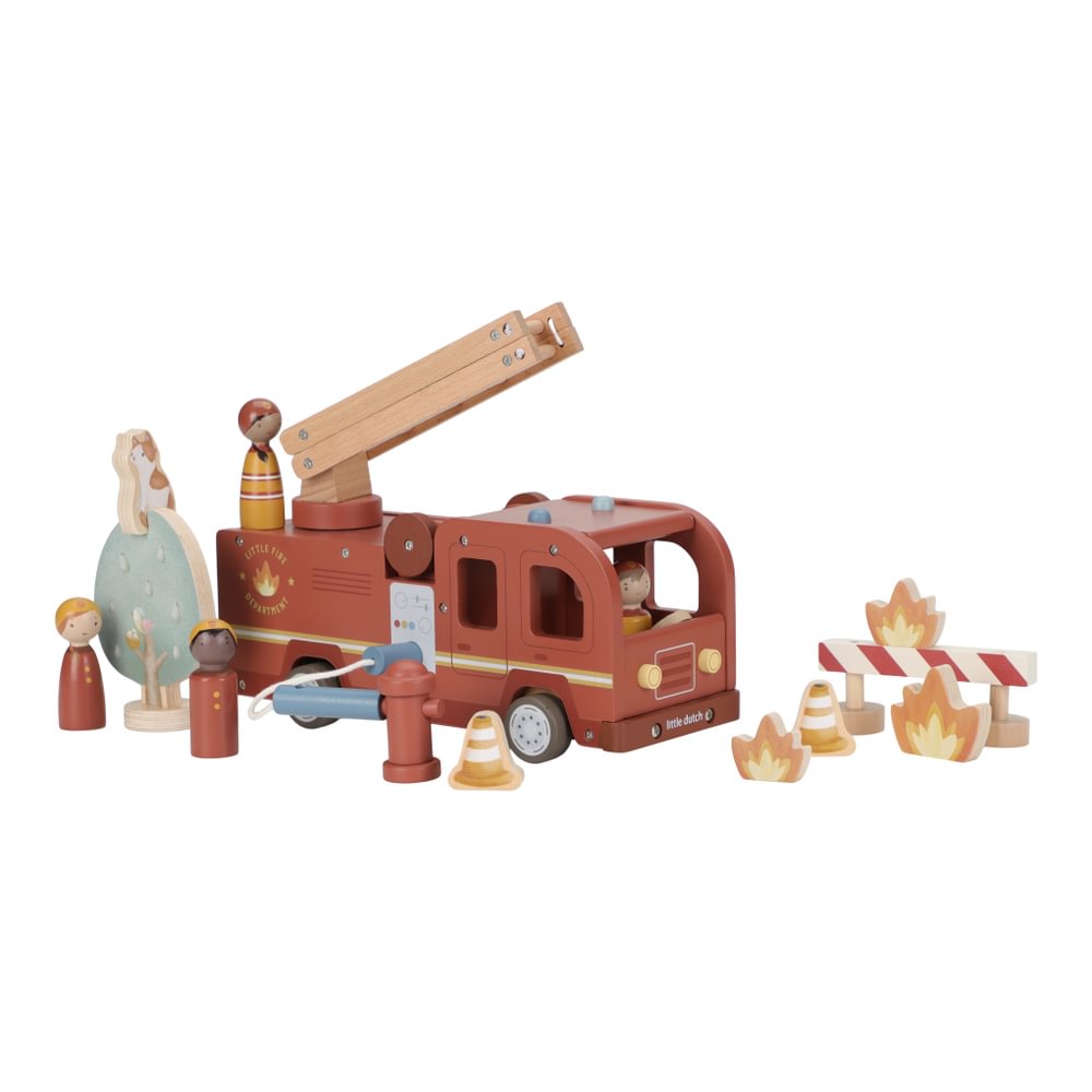 Holz Feuerwehrauto Kinder