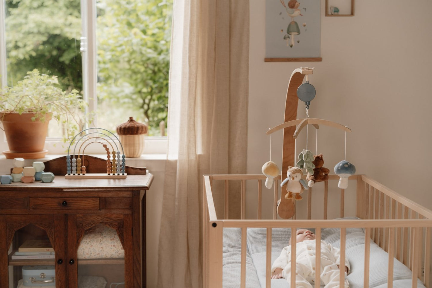 Little Dutch Holz Musikmobile - Blau - Forest Friends