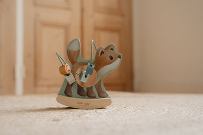 Little Dutch Holz Schaukeltier Fuchs mit Aktivitäten Spirale - Forest Friends