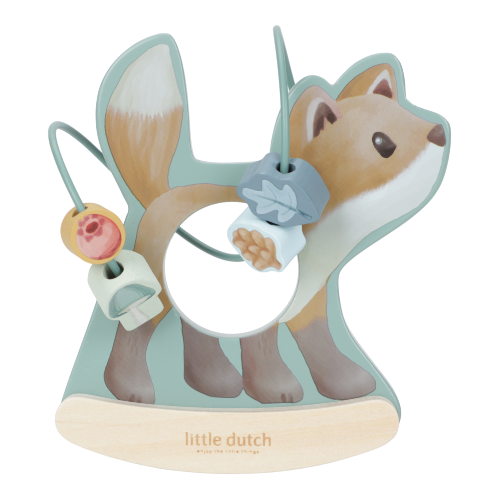 Little Dutch Holz Schaukeltier Fuchs mit Aktivitäten Spirale - Forest Friends