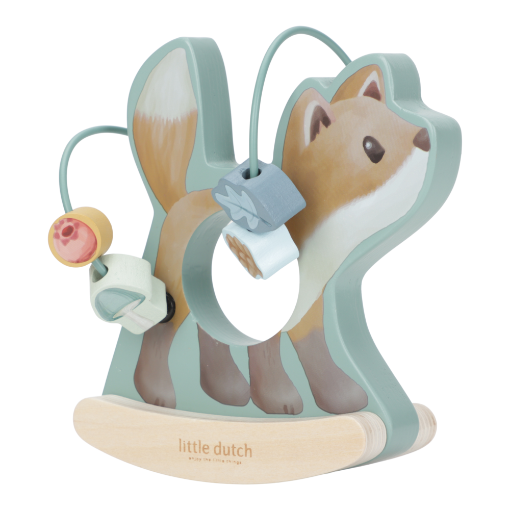 Little Dutch Holz Schaukeltier Fuchs mit Aktivitäten Spirale - Forest Friends