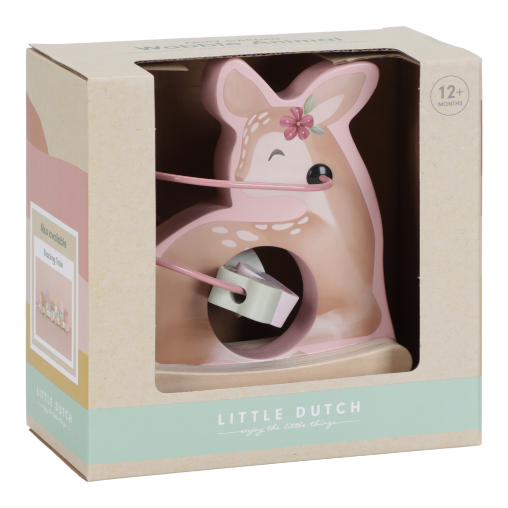 Little Dutch Holz Schaukeltier Reh mit Aktivitäten Spirale Hirsch - Fairy Garden