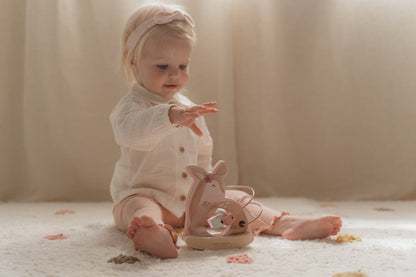 Little Dutch Holz Schaukeltier Reh mit Aktivitäten Spirale Hirsch - Fairy Garden