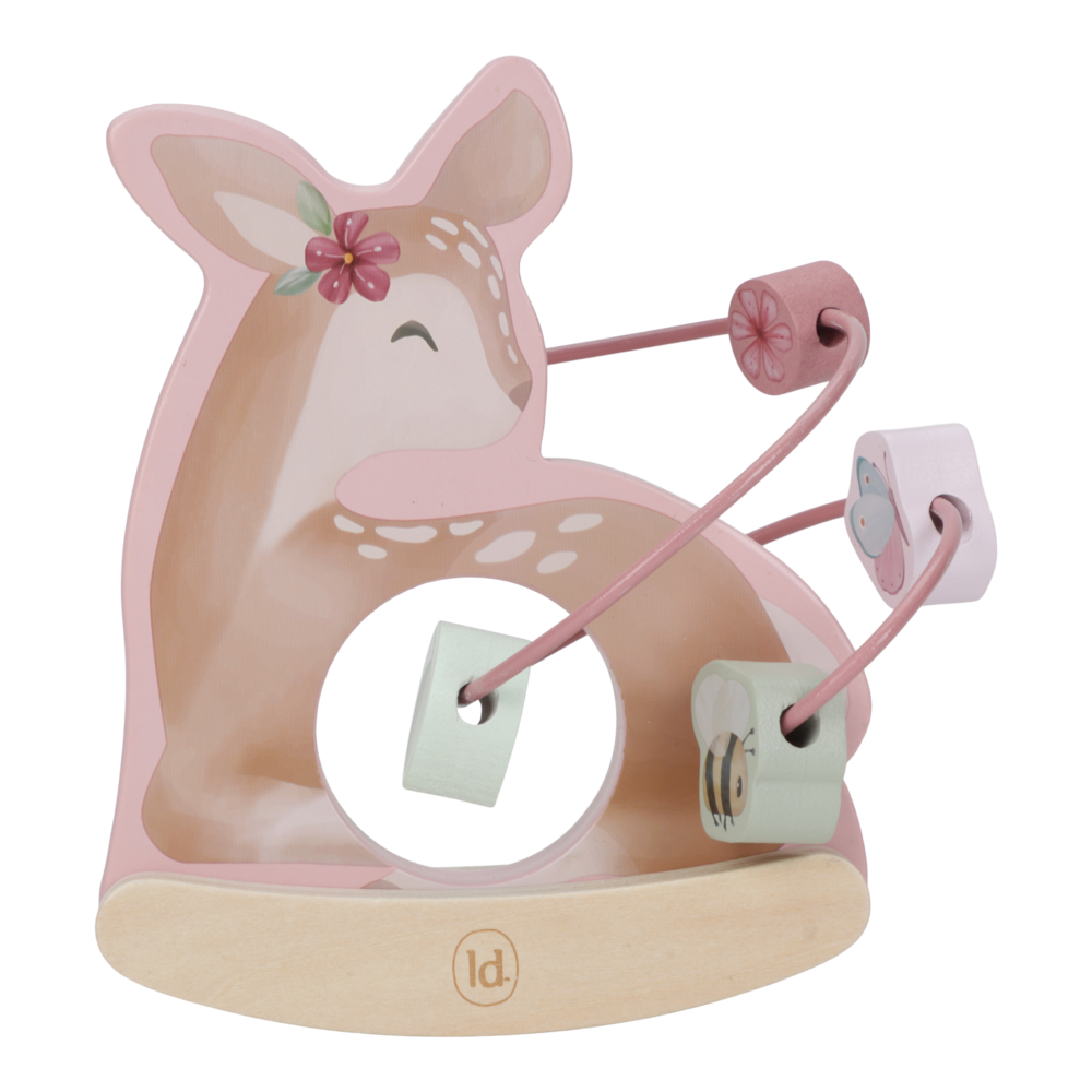 Little Dutch Holz Schaukeltier Reh mit Aktivitäten Spirale Hirsch - Fairy Garden Funktionen Detail