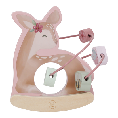 Little Dutch Holz Schaukeltier Reh mit Aktivitäten Spirale Hirsch - Fairy Garden Funktionen Detail