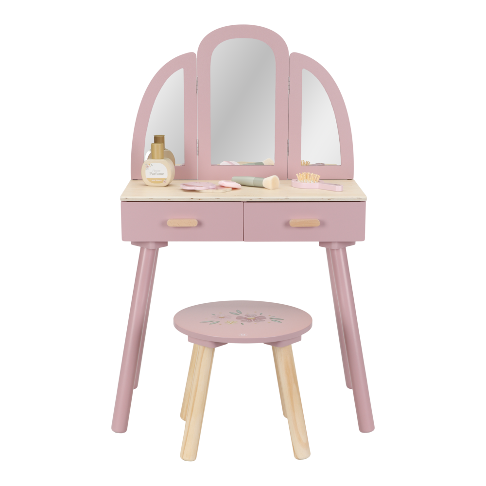 Little Dutch Holz Schminktisch rosa
