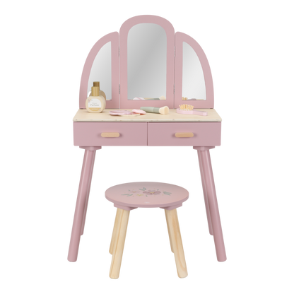 Little Dutch Holz Schminktisch rosa