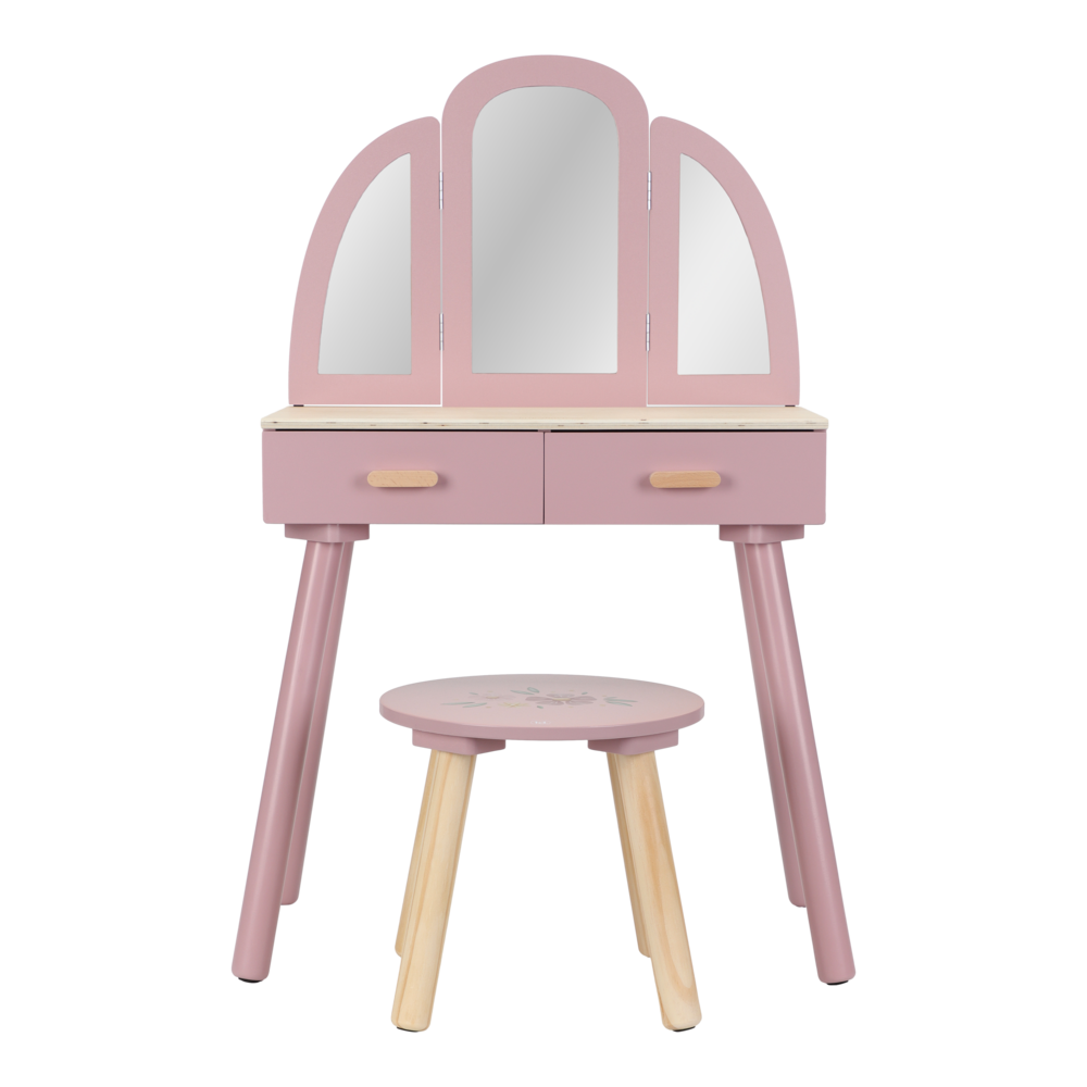 Little Dutch Holz Schminktisch rosa im Einsatz