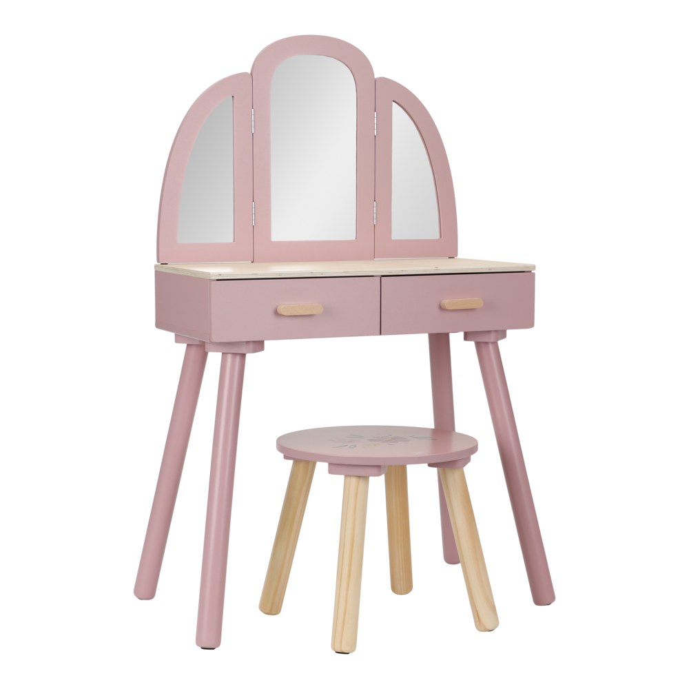 Little Dutch Holz Schminktisch rosa mit Zubehör