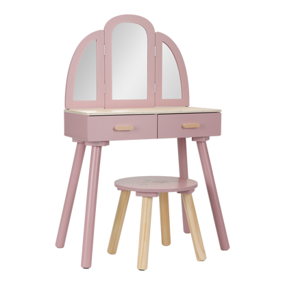 Little Dutch Holz Schminktisch rosa mit Zubehör