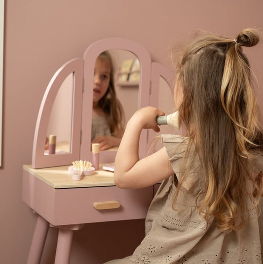 Little Dutch Holz Schminktisch rosa Detailansicht