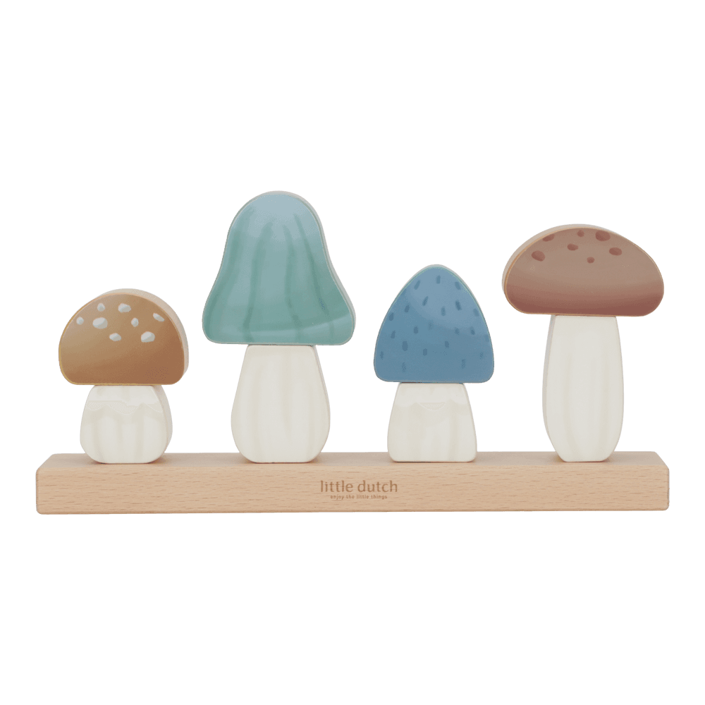 Little Dutch Holz Stapelpuzzle Fliegenplize zur Geburt Forest Friends