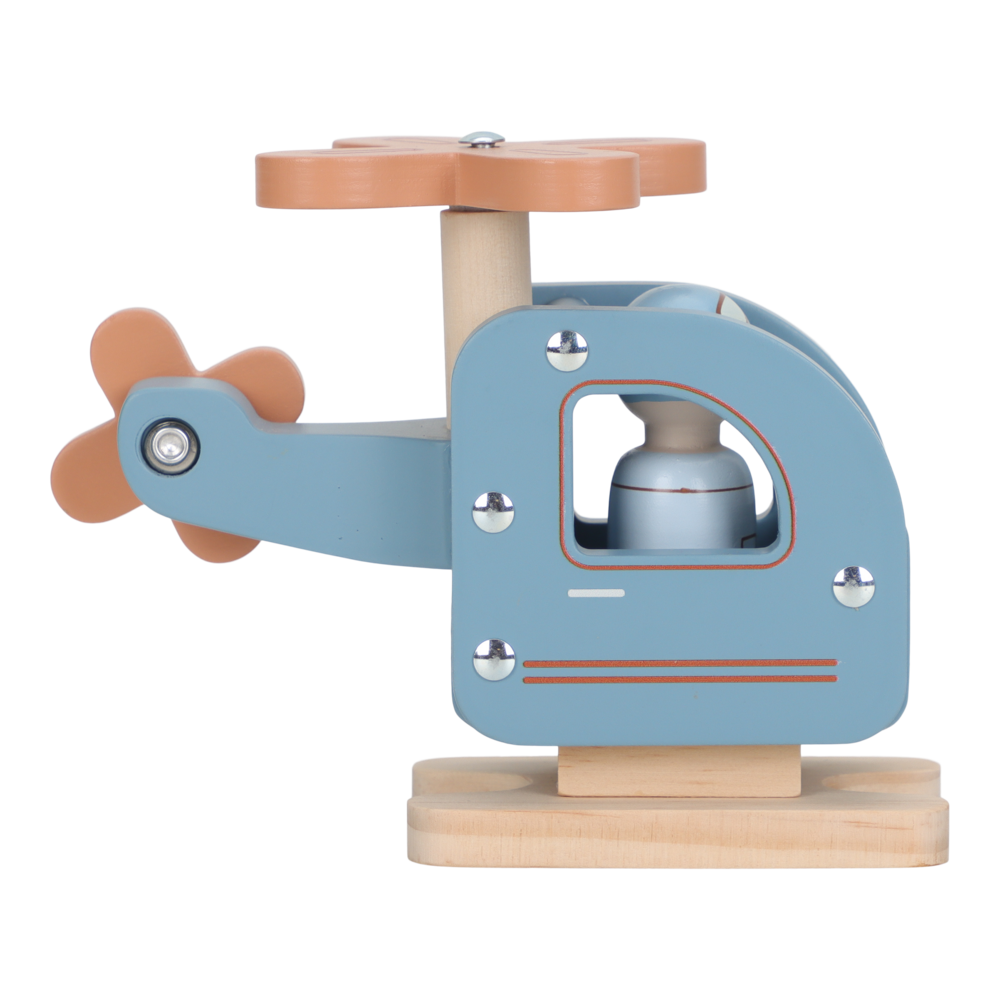 Little Dutch Holzspielzeug Hubschrauber mit Zubehör