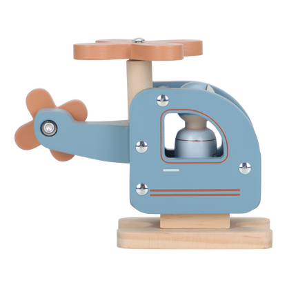 Little Dutch Holzspielzeug Hubschrauber mit Zubehör