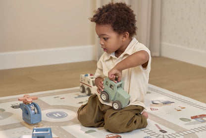 Little Dutch Holztraktor - Grün mit Steckfigur LD2551