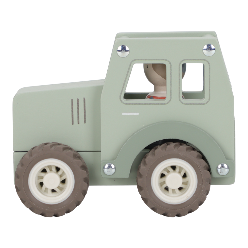 Little Dutch Holztraktor - Grün mit Steckfigur LD2551