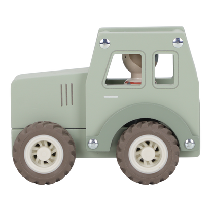 Little Dutch Holztraktor - Grün mit Steckfigur LD2551