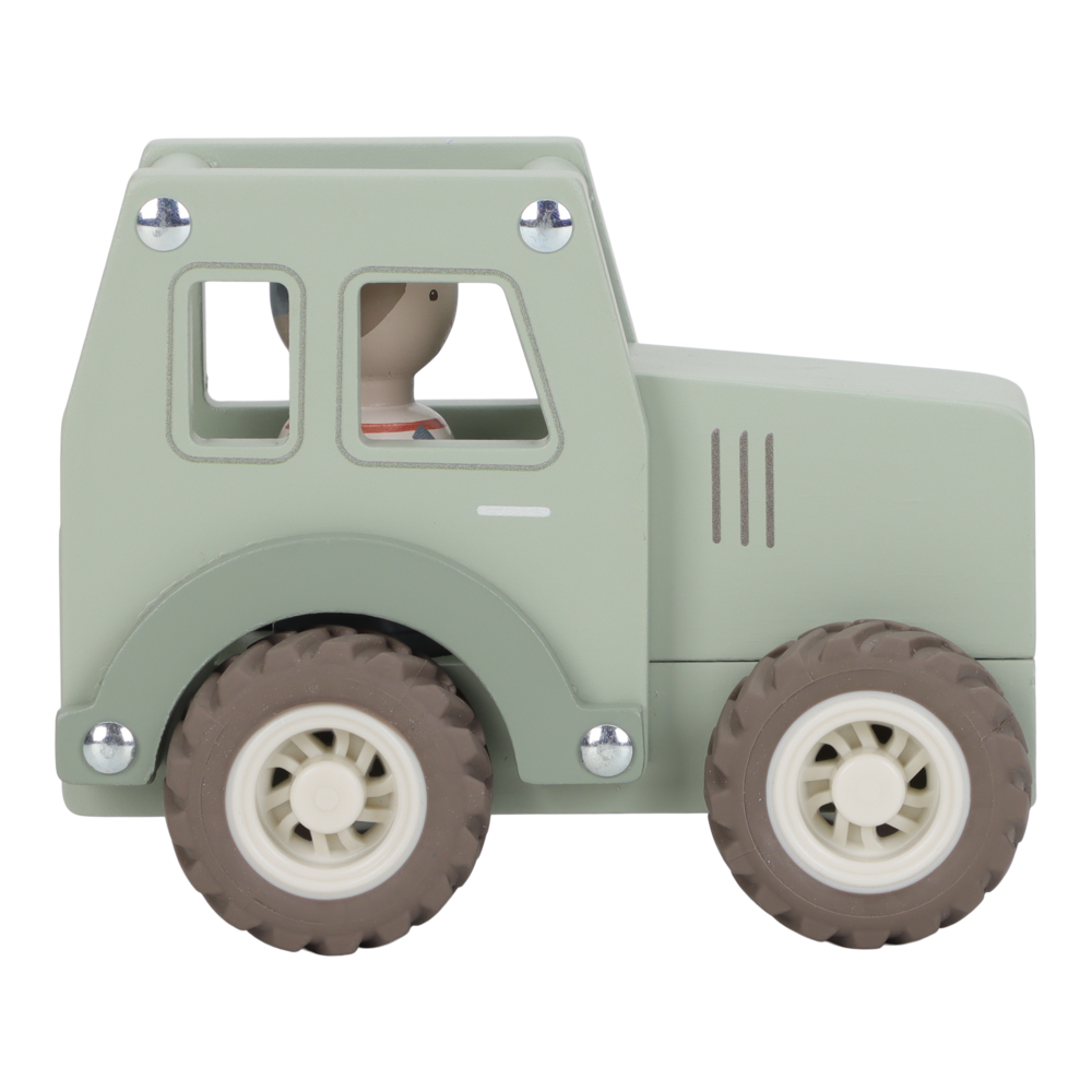 Little Dutch Holztraktor - Grün mit Steckfigur LD2551