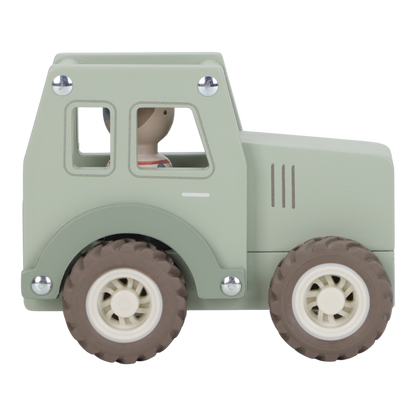 Little Dutch Holztraktor - Grün mit Steckfigur LD2551