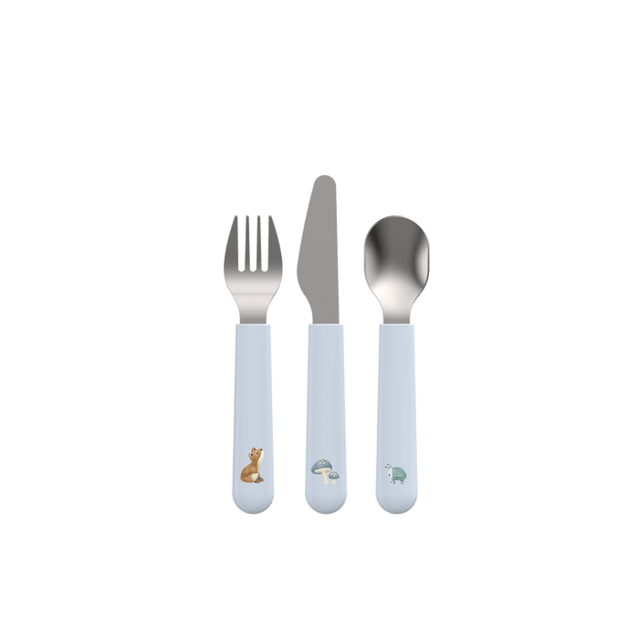 Little Dutch Kinder Besteck Set blau Mio 3-teilig - Forest Friends Mepal