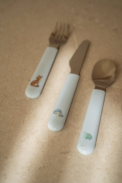 Mepal Kinder Besteck Set blau Mio 3-teilig von der Seite