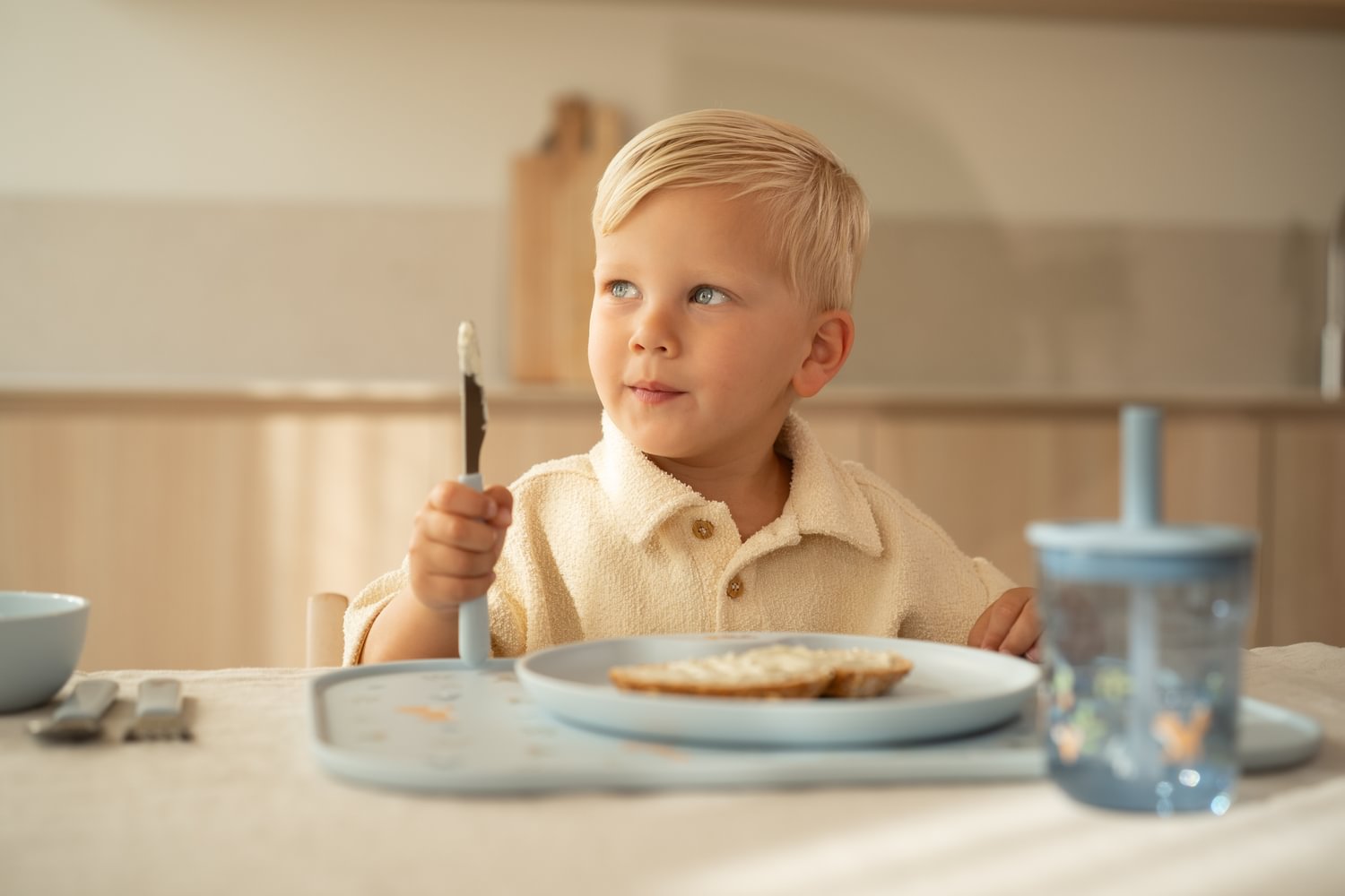 Mepal Kinder Besteck Set blau Mio 3-teilig Detail 9