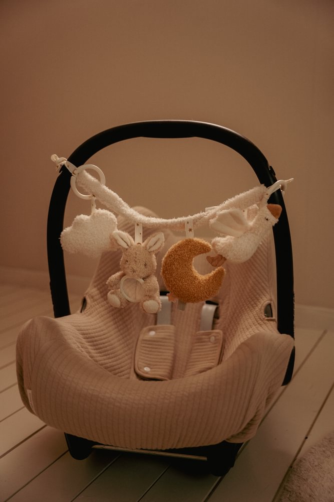 Kinderwagenkette beige Goose & Bunny Newborn Naturals GRS Little Dutch