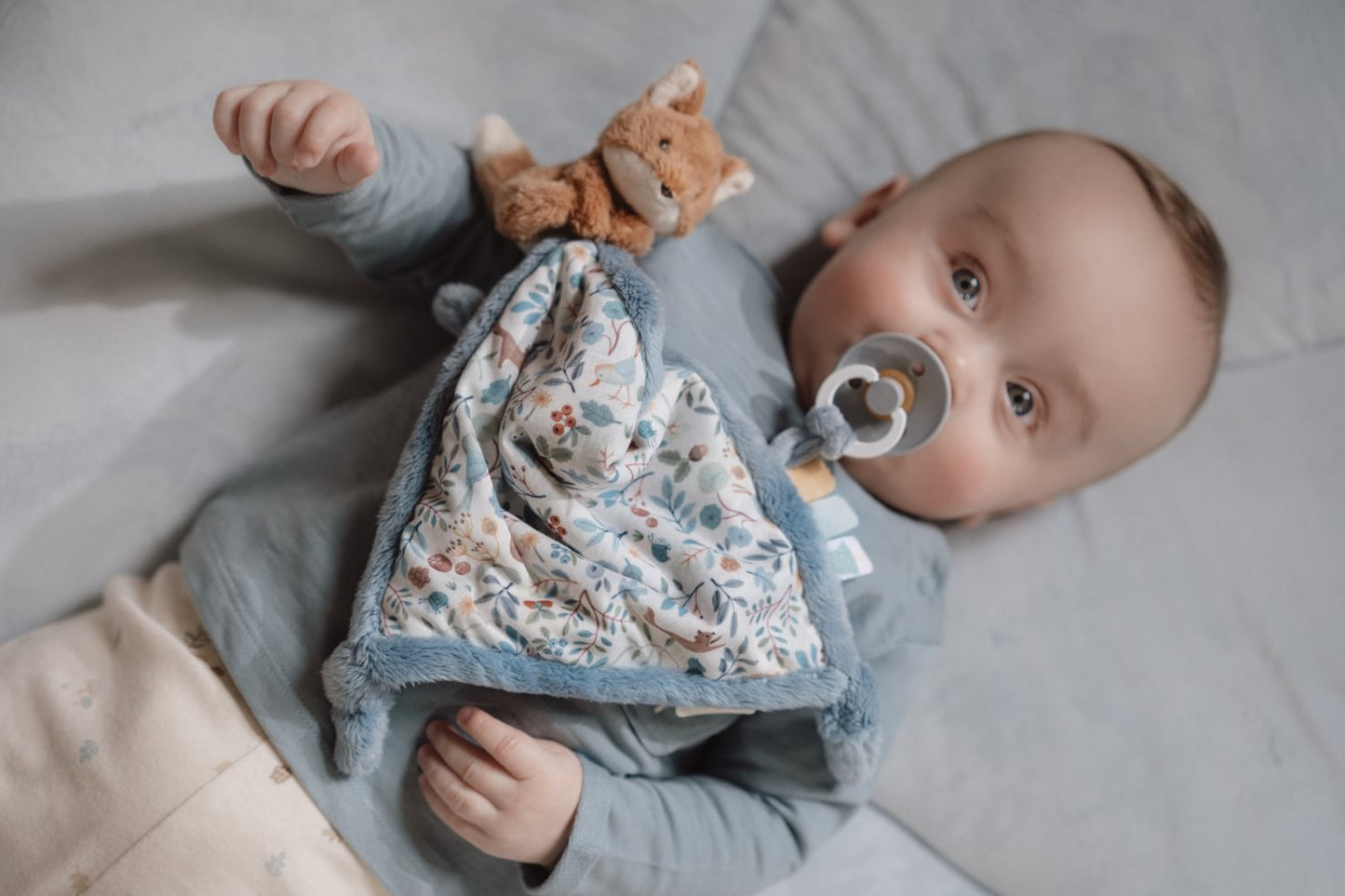 Little Dutch Kuscheltuch blau Fuchs - Forest Friends