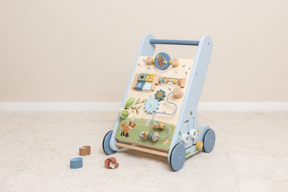 Little Dutch Laufwagen Multi Activity blau Holz mit Zubehör