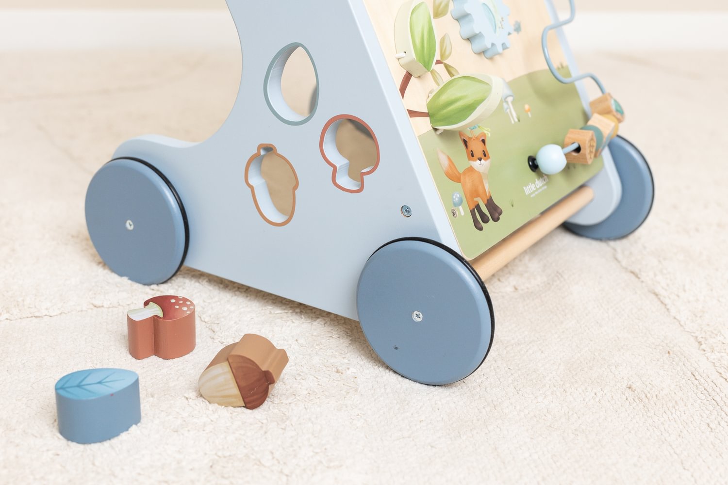 Little Dutch Laufwagen Multi Activity blau Holz Detail 9