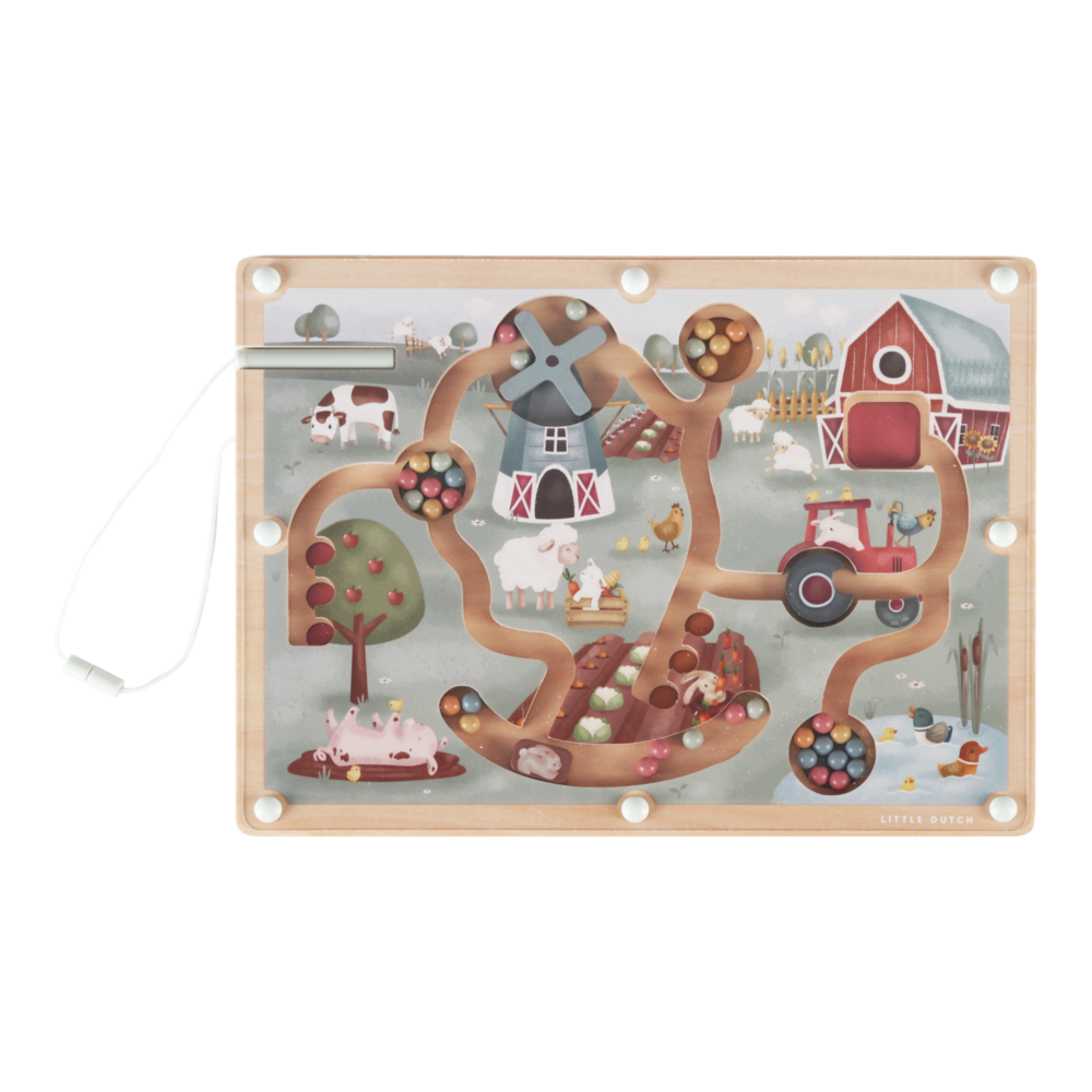 Little Dutch Magnet Labyrinth Little Farm von der Seite
