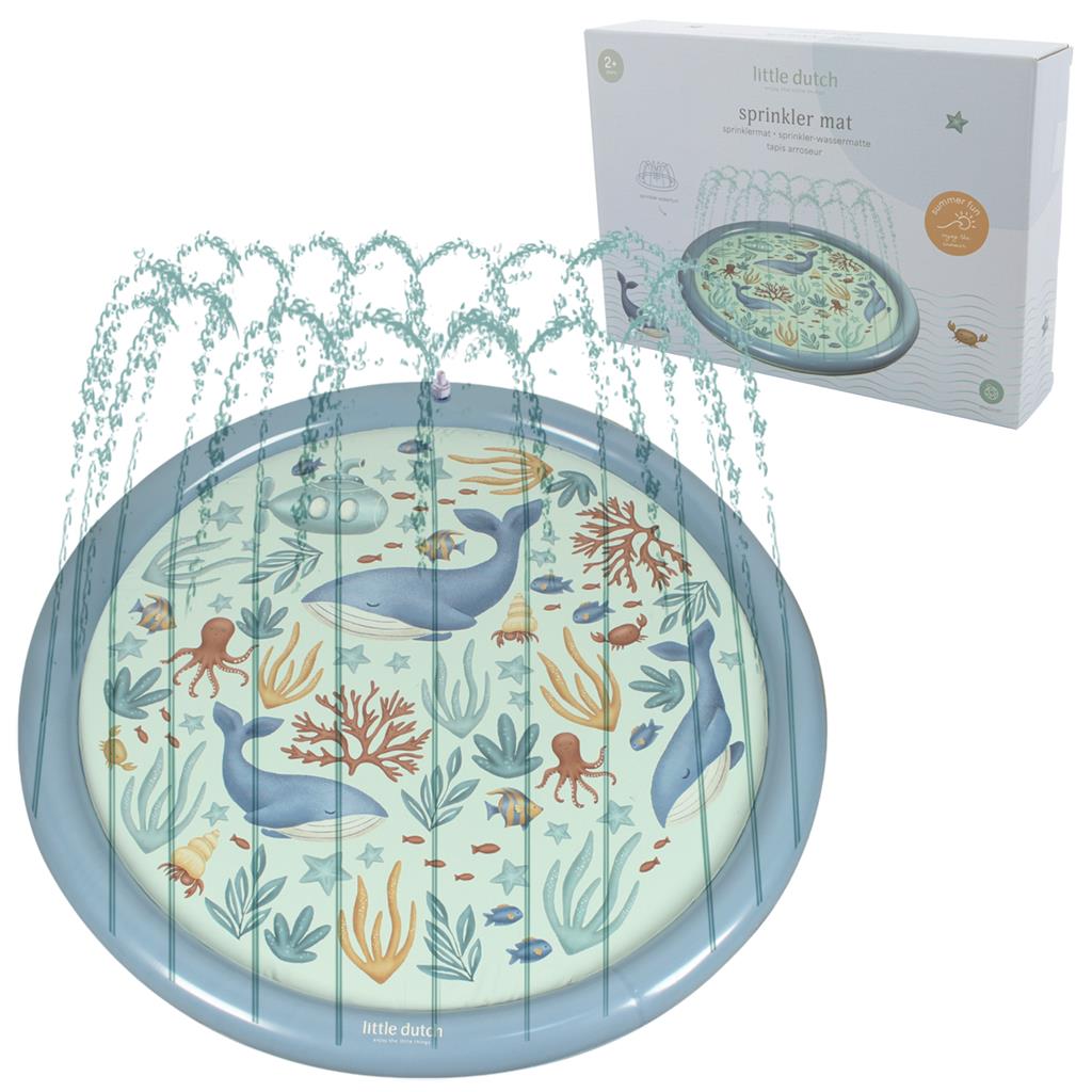 Little Dutch Ocean World Sprinklermatte 150cm im Einsatz