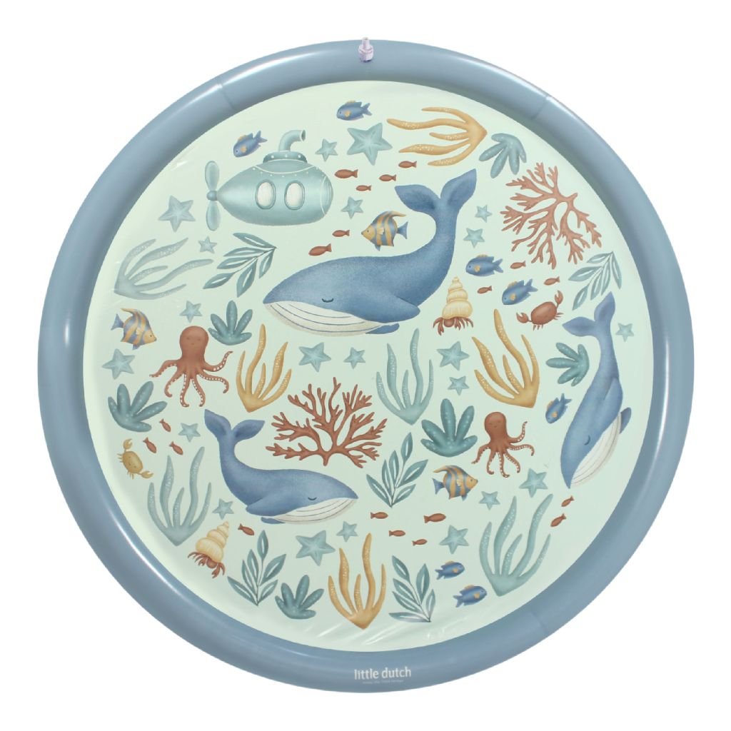 Little Dutch Ocean World Sprinklermatte 150cm von der Seite
