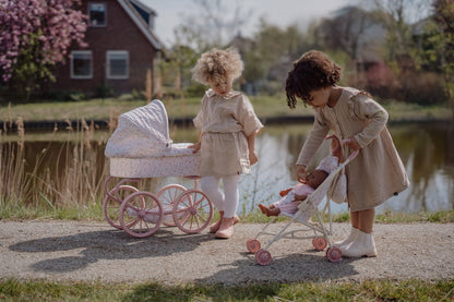 Little Dutch Puppenbuggy weiss Soft Flowers - faltbar LD4585