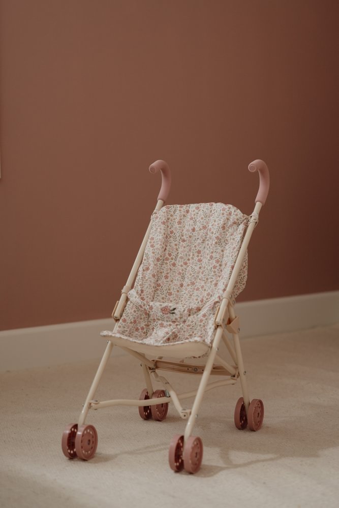 Little Dutch Puppenbuggy weiss Soft Flowers - faltbar LD4585