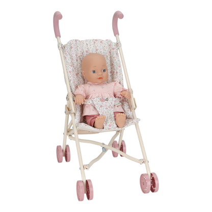 Little Dutch Puppenbuggy weiss Soft Flowers - faltbar LD4585