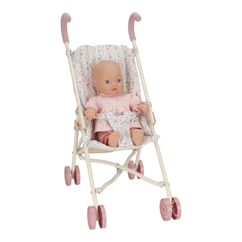 Little Dutch Puppe Buggy Set Lily und weisser Puppenbuggy Detailansicht