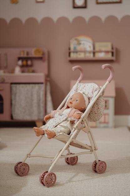 Little Dutch Puppenbuggy weiss Soft Flowers - faltbar LD4585