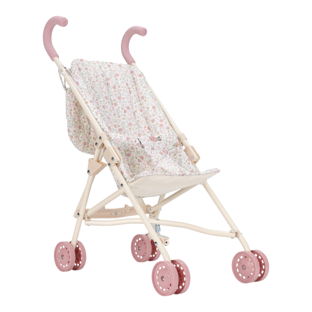 Little Dutch Puppenbuggy weiss Soft Flowers - faltbar LD4585