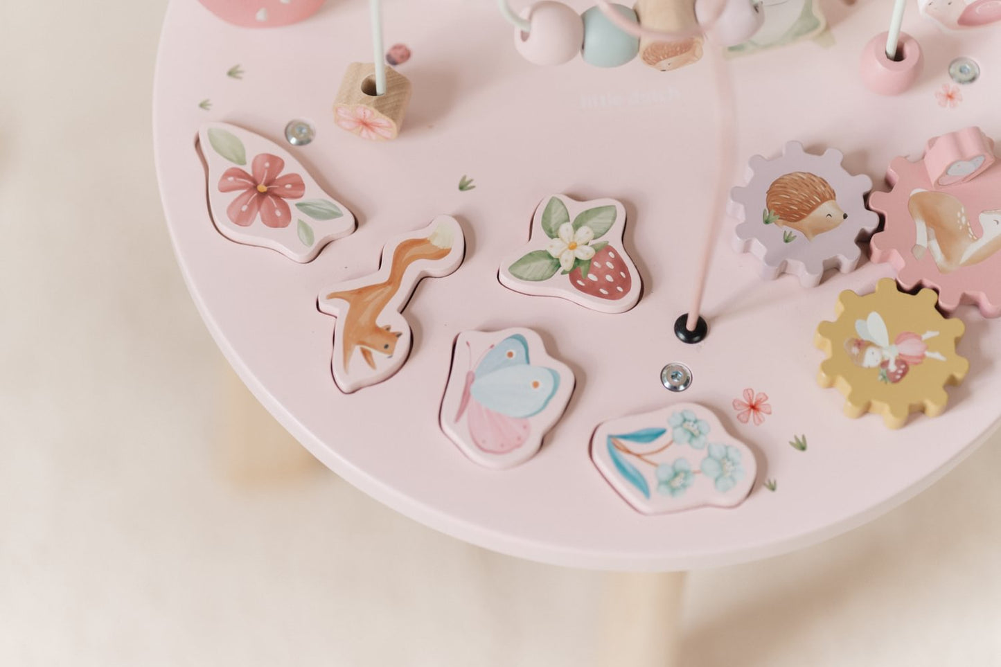 Little Dutch Rosa Aktivitätentisch Personalisierung Name Fairy Garden